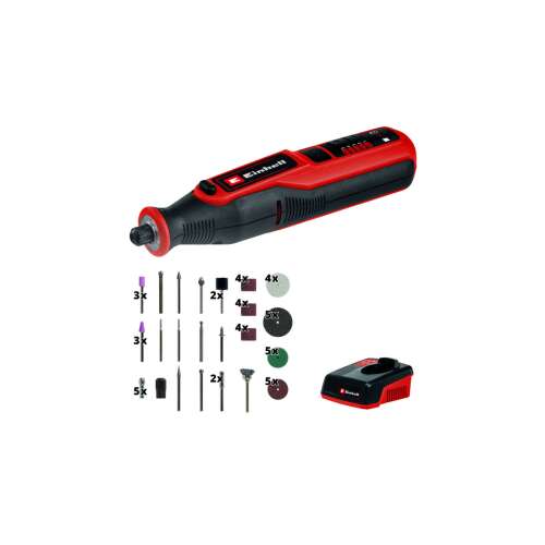 Einhell TE-MT 7,2 Li cordless rotary tool kit, red, with charger and 57 accessories