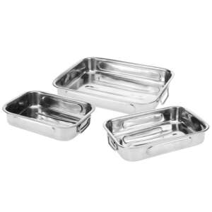 3 piece stainless steel baking tray set - Baking sheet