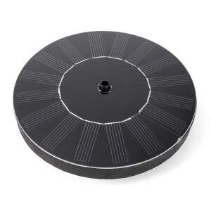 Solar powered fountain pump, black, top view - Decoration