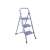 Grey metal 3-step step ladder, foldable, sturdy, safe, easy to store