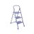 Durable Grey Metal 3-Step Ladder with Safety Features