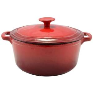 Zománcozott lábas 26 cm-es 5,2 L-es (piros színben)