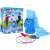 Silly Seal Catch the Fun Flying Fish game, blue inflatable seal, 30 fabric fish, 2 nets, instructions