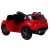 Ramiz Start Run Rotes Elektrisches Kinderauto, schräge Rückansicht mit offener Tür