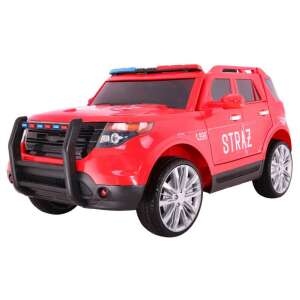 Czerwony samochód terenowy strażacki dla dzieci, elektryczny samochód do jazdy z oświetleniem i dźwiękami - Ramiz Pojazd elektryczny