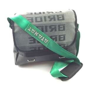 Takata shoulder bag with green strap, made from Bride seatbelt material - School Bag