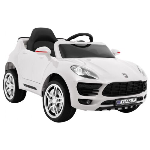 Ramiz Turbo-S Fehér Elektromos Kisautó - Szögletes Elölnézet - Elektromos gyerekjármű