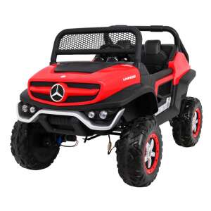 Piros Mercedes Benz elektromos gyermek jármű, 4x4 terepjáró - Ramiz