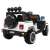 NOVOKIDS™ Full Time Jeep 4X4 PRO elektromos autó gyerekeknek, fehér, hátsó nézet, 12V, 2 sebesség, 4 motor