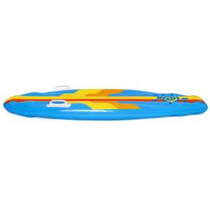 Bestway inflatable surfboard, blue and orange, side view - Bestway