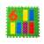 Single foam puzzle mat with number 6 and colorful shapes