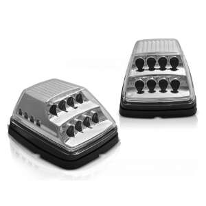 Pereche de semnalizatoare frontale LED cromate pentru Mercedes Clasa G W463 1990-2012 - Lumini auto
