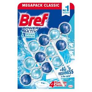 Bref Power Aktiv Ocean Breeze WC illatosító golyó, 3 x 50g, mega csomag - WC illatosító