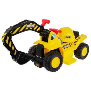 Żółta zabawka koparka elektryczna dla dzieci z czarną łyżką, 6V, marka Ramiz - Ramiz Pojazd elektryczny
