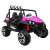 Ferde nézet a Grand Buggy 4x4 LIFT rózsaszín elektromos kisautóról