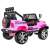 Hátulnézet a rózsaszín Raptor DRIFTER 4x4 elektromos kisautóról gyerekeknek, LED lámpákkal, zenelejátszóval és 4x45W motorral