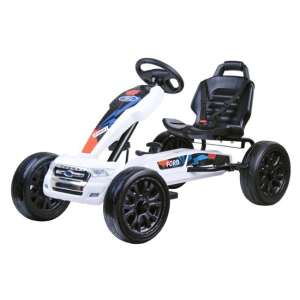 Fehér gyermek pedálos gokart