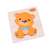 Wooden bear puzzle for toddlers, featuring a cute bear with a blue bow tie