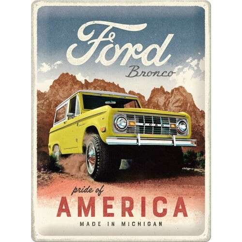 Ford Bronco – Fémtábla