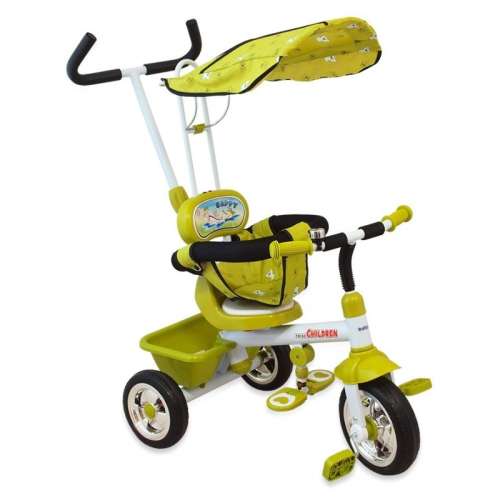 Baby Mix Trike prémium Tricikli tolókarral és lábtartóval #zöld  30147889
