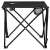 Black folding camping table with cup holders and a mesh bag, 46x46x45 cm
