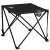 Black folding camping table with cup holders and a mesh bag, 46x46x45 cm