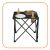 Folding camping table, 46 cm, black 100431186