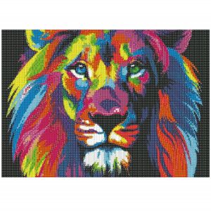 5D Diamant-Stickerei-Set, 30x40cm, Modell Leo 120077380 - Springos