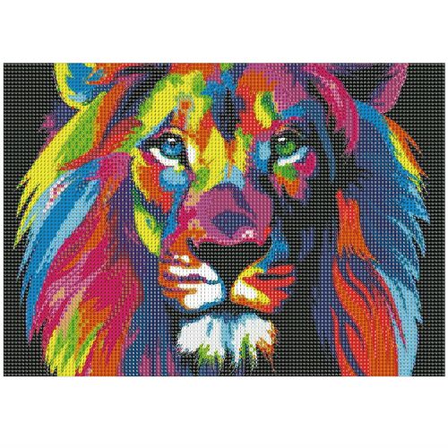 5D diamond embroidery set, 30x40cm, Leo model 120077380