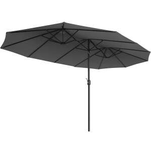 Двоен чадър за градина SONGMICS, сив, 460 x 270 cm - Навес и сянка