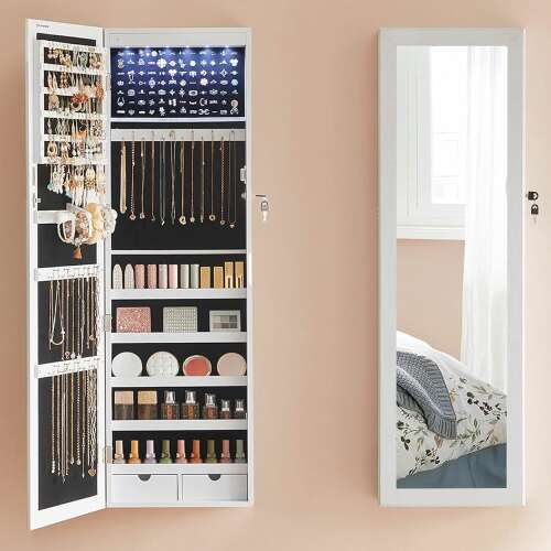 Songmics Elegant Jewelry Cabinet, White 100432206