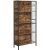 VASAGLE Bookshelf, 4-Tier Shelf, Steel Frame and MDF Shelves, 74x30x155cm, Rustic Brown and Black 100432221