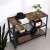 VASAGLE Entryway Table, Metal Frame with 3 MDF Shelves, 35x102x80cm, Rustic Brown and Black 100432720