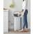 SONGMICS 30L stainless steel trash can with dimensions