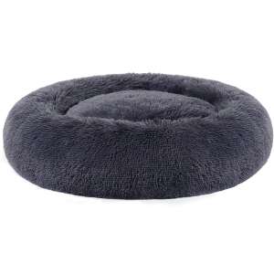 Pat de câine din pluș FEANDREA, gri închis, 80 cm - Paturi pentru câini