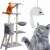 Cat Play Set with Scratching Post, Hideaway, Bed, 50x24x138cm, Grey 100434865