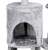 Cat Play Set with Scratching Post, Hideaway, Bed, 50x24x138cm, Grey 100434865