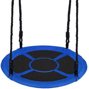 Leagan tip cuib Sersimo NS24, diametru 110cm, inaltime reglabila, pentru exterior, sarcina 150 kg, Albastru Negru