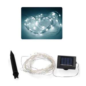 Ghirlandă luminoasă liniară, 100 LED, 990cm, încărcare solară, alb rece - Nonbrand Lanternă solară