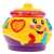 Gelbes musikalisches Formensortierspielzeug für Babys und Kleinkinder, mit einem lächelnden Gesicht und bunten Formen zum Sortieren