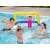 Family playing water polo with the Bestway inflatable goal