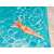 Woman relaxing on a Bestway inflatable pool float in a swimming pool