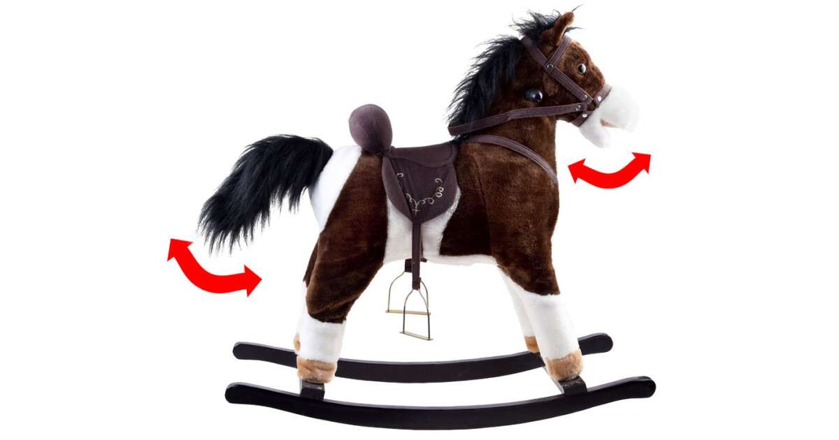 Balansoar mare maro închis cu șa pentru copii -70x73x28 cm 37158469