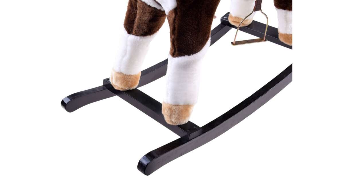 Balansoar mare maro închis cu șa pentru copii -70x73x28 cm 37158469