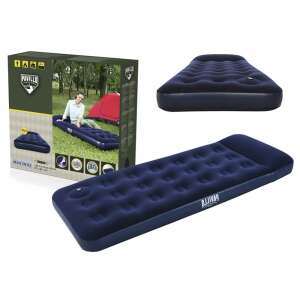 Bestway Single Blue Inflatable Mattress with Packaging and Usage Examples - Camping Mat