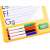 Art Drawing Board Wordpad Set, close-up of yellow dry erase board with alphabet letters and lines for writing practice, comes with markers and eraser, educational toy for kids