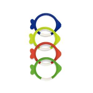 Bestway inele de scufundare colorate în formă de pește, set de 4, pentru jocuri subacvatice - Articole de plaja