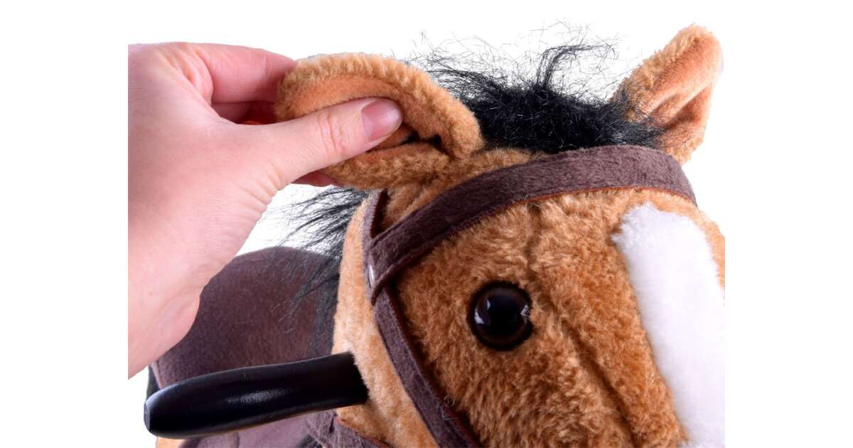 Balansoar mare maro deschis cu șa pentru copii -70x73x28 cm 47562594