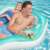 Bestway double inflatable pool float with cup holder in use