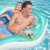 Bestway double inflatable pool float with cup holder in use